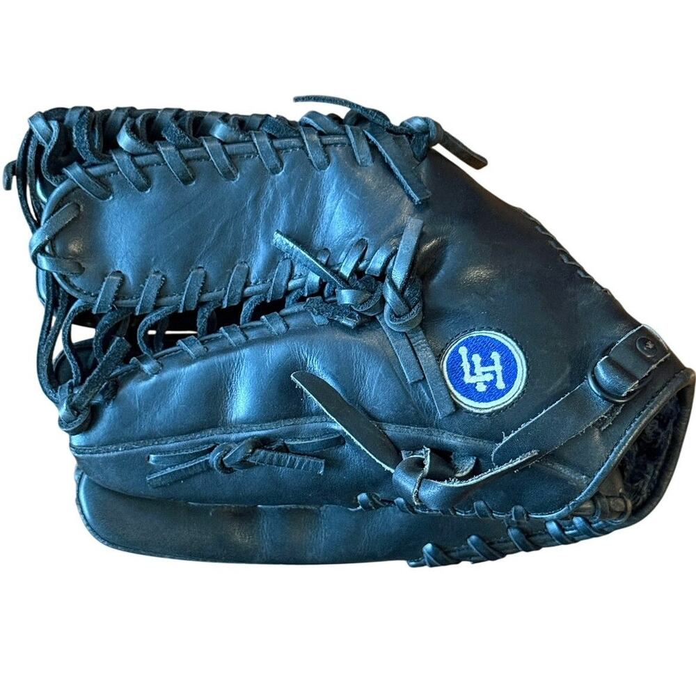 Leather Head Sports 1275 PRO Outfield Baseball Glove Black Leather LHT